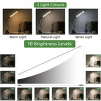 LED Clip-On Desk Lamp – Dimmable Eye Protection for Office and Study