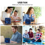 Portable Mini Desk Fan – 360 Degree Quiet USB Cooling for Home and Camping