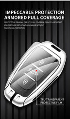 Zinc Alloy Leather Car Key Case – Protective Remote Cover for Citroen Models