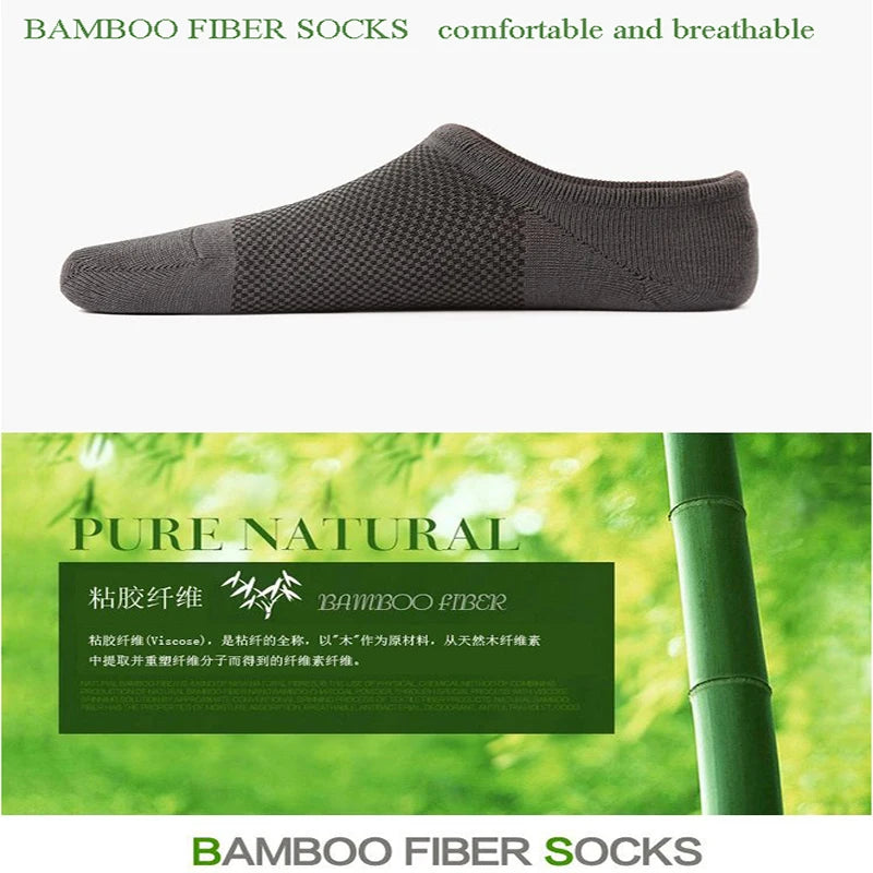 Bamboo Fiber Mesh Socks – Absorbent Invisible Ankle Liners for Summer