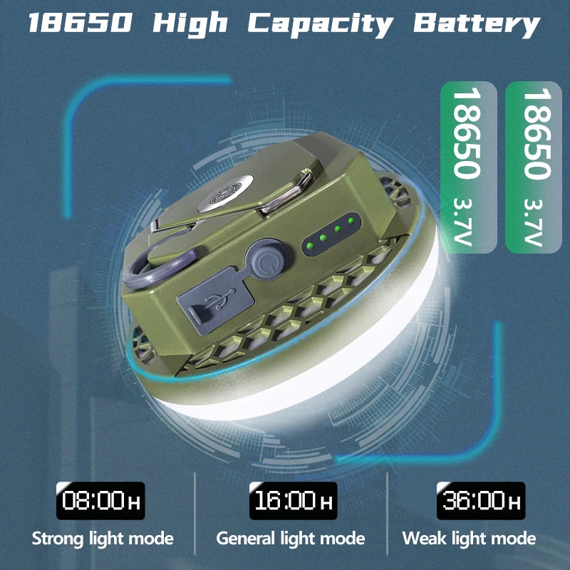 Rechargeable LED Camping Lantern – Magnetic Portable Light for Outdoor Tent