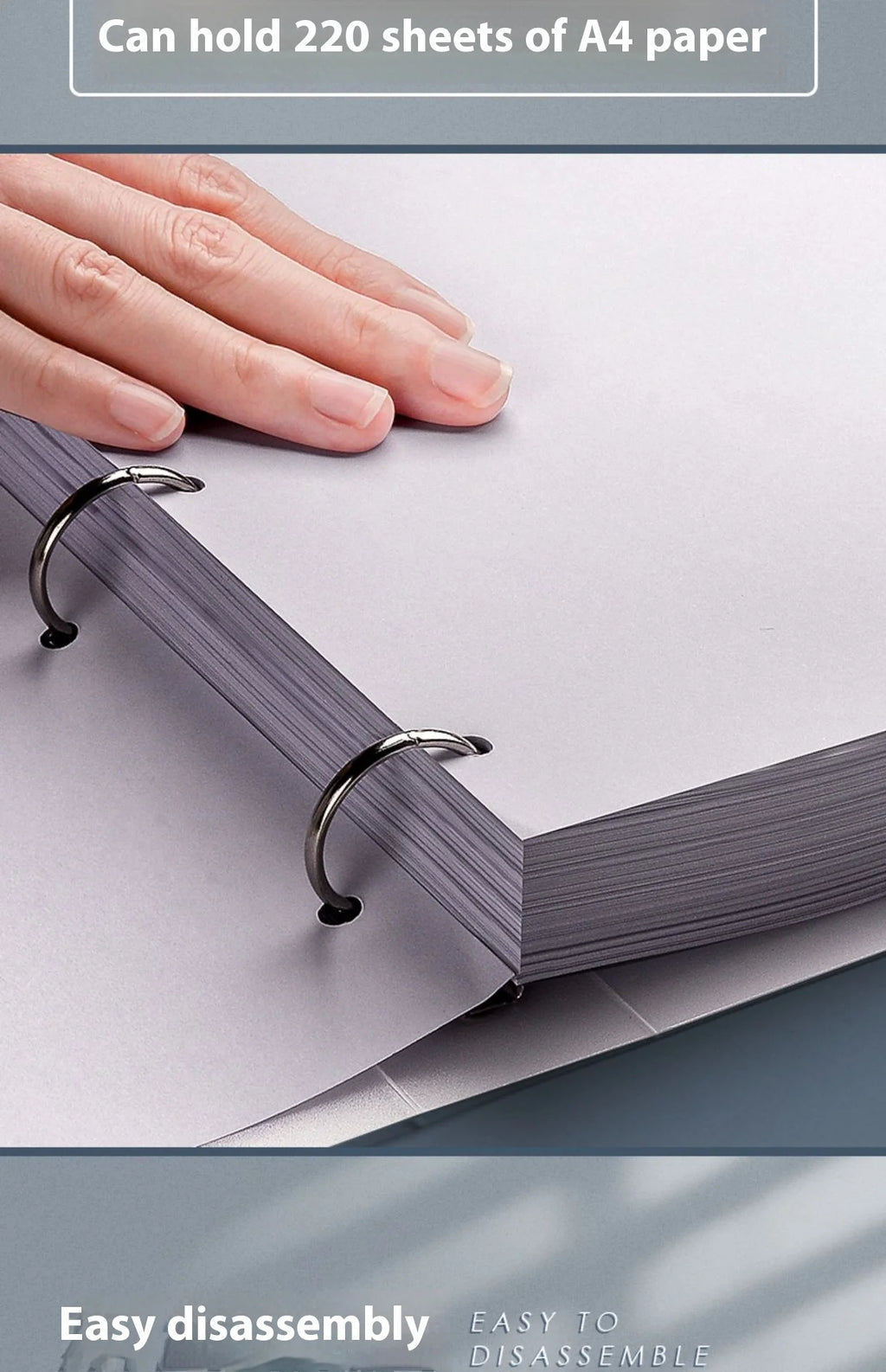 Four Hole A4 Binder – Durable Data Storage Folder for Office Notes