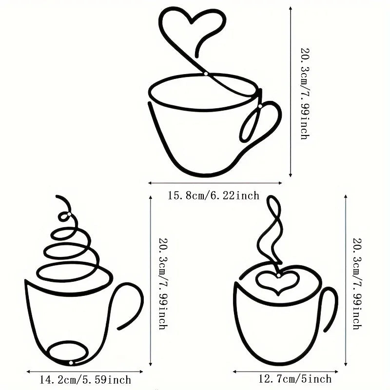 Metal Coffee Wall Art – Rustic Iron Signs for Coffee Shop Decor