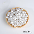 Beige ABS Imitation Pearl Beads – 3-20mm Round Spacer for Jewelry DIY Crafting