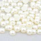 White AB Flatback Pearls – Assorted Size Beads for DIY Crafts and Jewelry