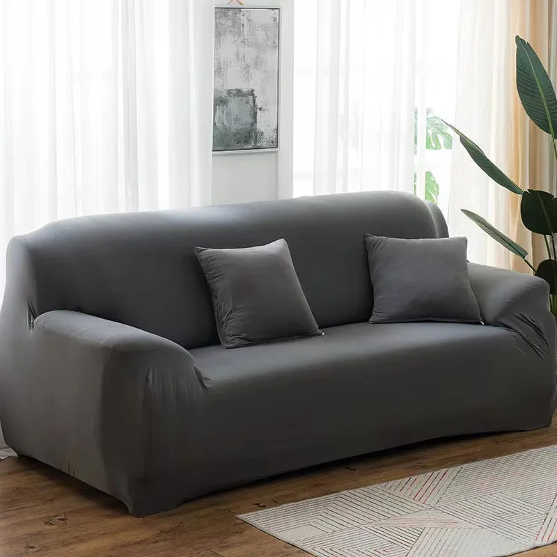 Stretch Milk Silk Sofa Cover – Fitted Couch Slipcover for Living Room Furniture