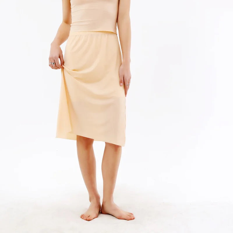 Ice Silk Half Slip – Plus Size Anti-Chafing Underskirt for Summer Dresses