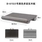 Portable Wooden Laptop Bed Desk – 15 Inch Lap Tray with Cushion for Study