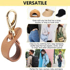 Leather Travel Hat Clip – Magnetic Storage Strap for Outdoor Hiking