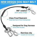 Chew-Proof Dog Car Harness – Durable Safety Seat Belt for Travel