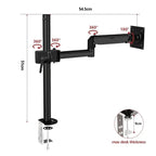 Adjustable Single Monitor Stand – 17 to 32 Inch Desktop Mount for PC Setup