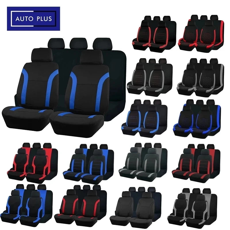 Universal Polyester Car Seat Cover Set – Bicolor Protector for Auto Interior