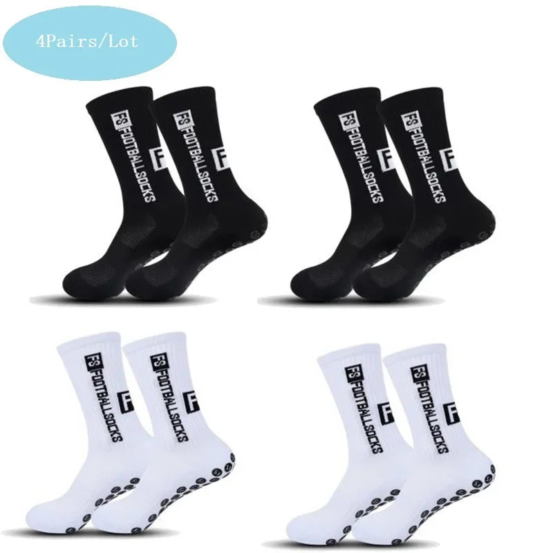 Non-Slip Athletic Soccer Socks – Cushioned Grip for Football and Basketball