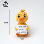 Handmade Wool Crochet Dog Doll – Positive Affirmation Plush for Home Decor