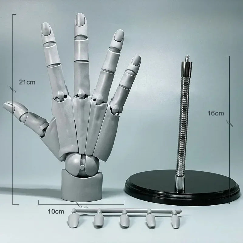 Articulated Wooden Hand Model – Posable Sketching Figurine for Artists