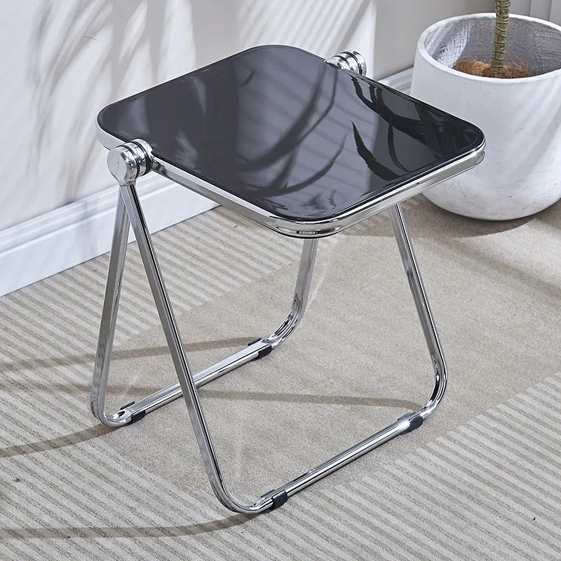 Transparent Acrylic Folding Side Table – Modern Coffee Table for Living Room