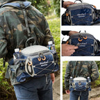 Multi-Pocket Fanny Pack – Water Bottle Holder for Outdoor Hiking and Cycling
