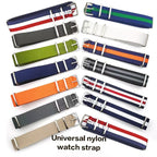 Woven Nylon Watch Strap – 18mm-22mm Canvas Wristband for Men and Women