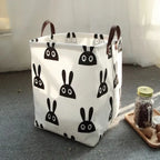 Foldable Cotton Linen Laundry Basket – Large Storage Bin for Home Organization