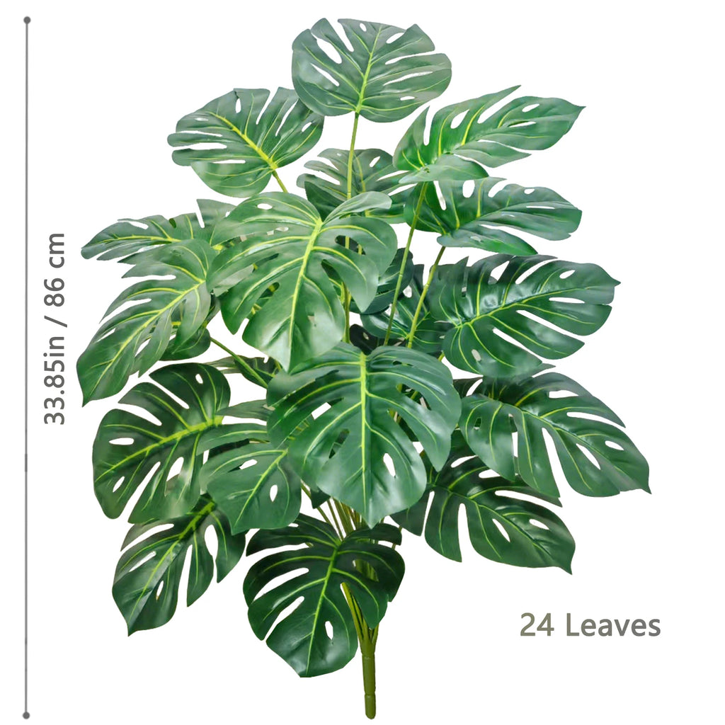 Artificial Monstera Plant – 104cm Plastic Palm Tree for Home Office Decor
