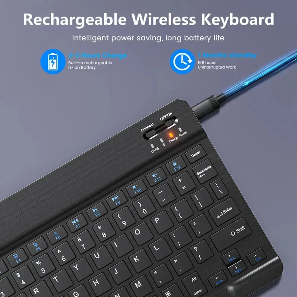 Wireless Bluetooth Keyboard and Mouse Set for iPad and Android Tablets