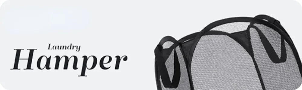 Collapsible Mesh Laundry Basket – Large Breathable Hamper for Home Storage