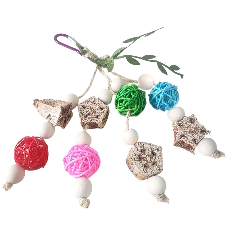 Cotton Rope Bird Chewing Toy – Bite Resistant Pinecone Toy for Parrot Training