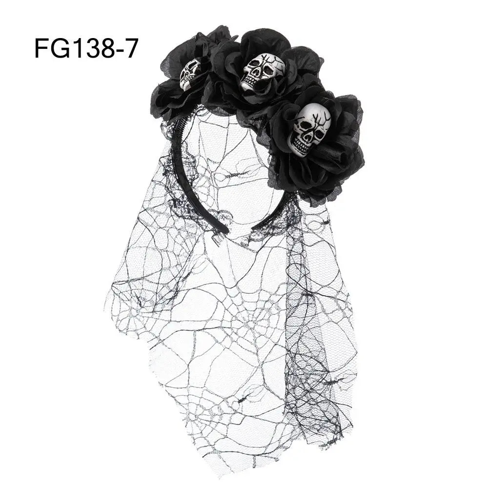 Mexican Rose Flower Crown – Boho Floral Headpiece for Halloween Party Wedding