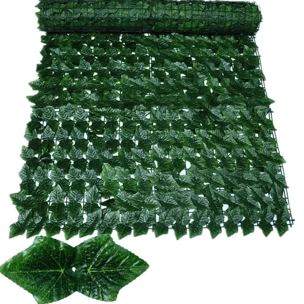 Artificial Ivy Fence Screen – 50x300cm Faux Leaf Hedge for Garden Privacy