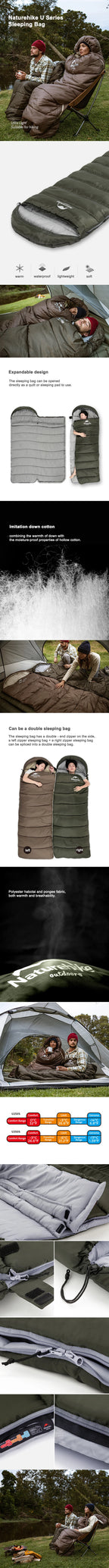 Ultralight Cotton Sleeping Bag – Waterproof Winter Gear for Outdoor Camping