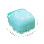 Silicone Pet Bathing Brush – Soft Massage Grooming Tool for Dog and Cat Cleaning