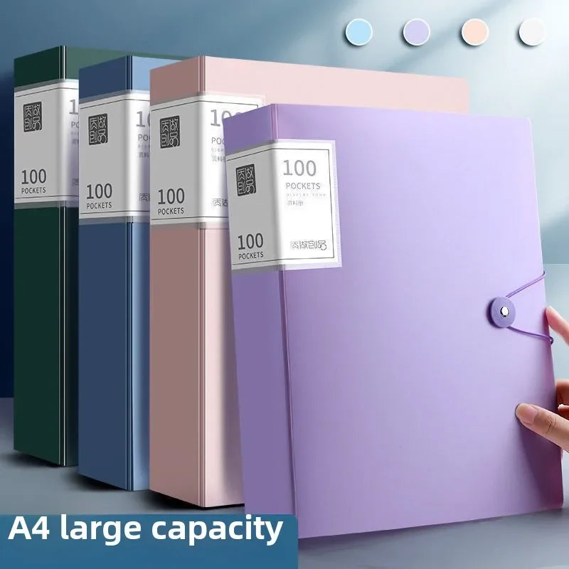 A4 Display Book – 100 Pocket Document Holder for Business Presentations