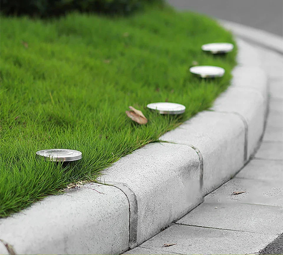 Solar LED Disk Lights – Waterproof Outdoor Landscape Path Lighting for Garden