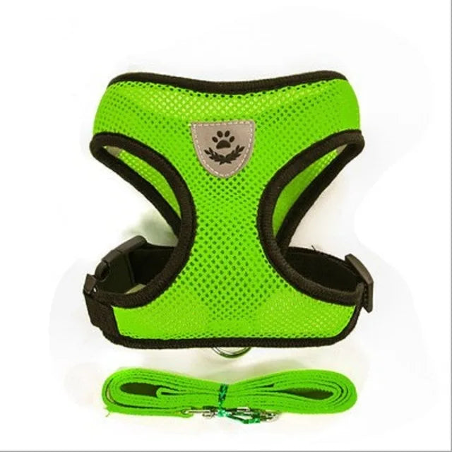 Adjustable Mesh Cat and Dog Harness – Reflective Breathable Vest for Walking