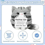 Handmade Crochet Cat Doll – Positive Energy Ornament for Christmas Gifts