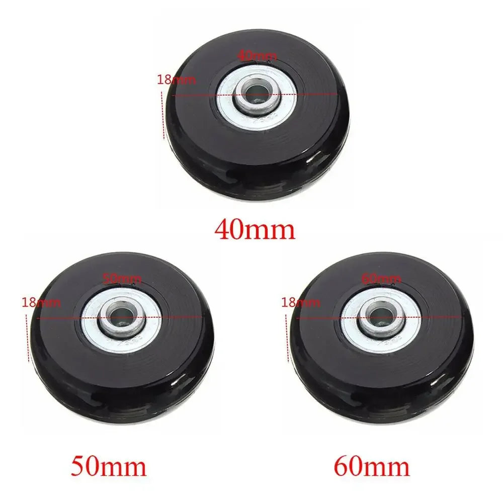 Silent Rubber Luggage Wheels – Durable Travel Bag Replacement for Repair
