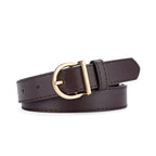 Genuine Leather Slim Belt – Adjustable Pin Buckle for Jeans and Casual Wear