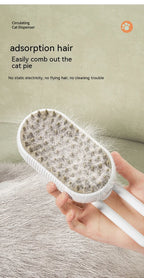 3-in-1 Pet Steam Grooming Brush – Electric Spray Comb for Dog and Cat Shedding