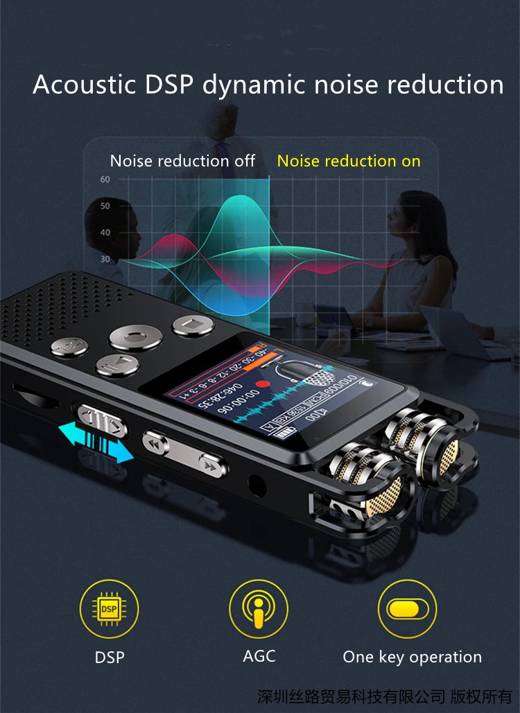 Digital Voice Recorder – Stereo PCM Dictaphone for Meetings and Transcription