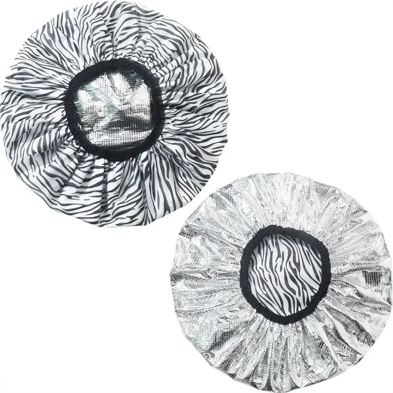 Self-Heating Thermal Hair Mask Cap – Insulated Foil Hat for Deep Conditioning
