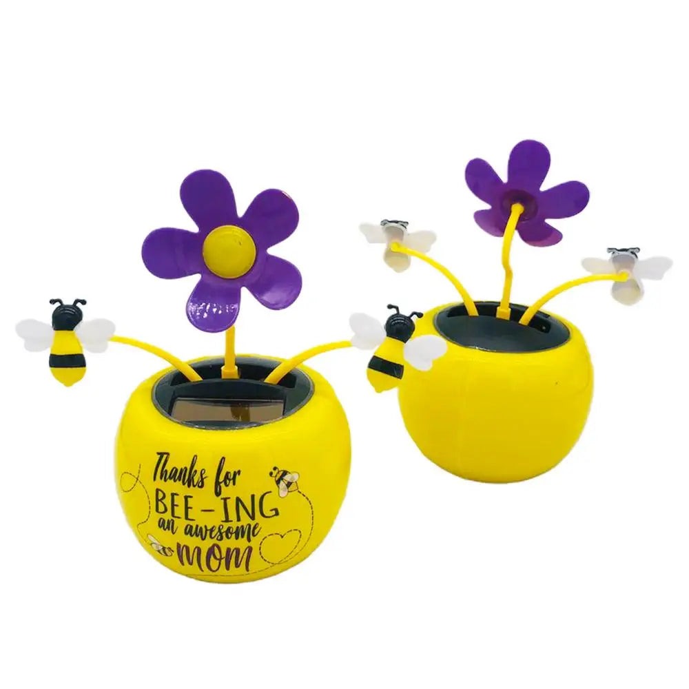 Solar Dancing Sunflower and Butterfly – Dashboard Figurine for Desk Decor