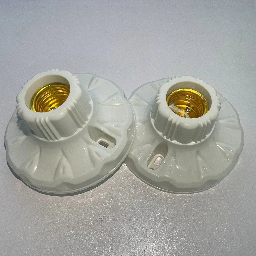 E27 Screw Light Bulb Socket – Ceiling Lamp Holder Base for Home Lighting