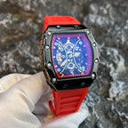 Luminous Tonneau Men's Watch – Luxury Sport Calendar Wristwatch for Daily Wear