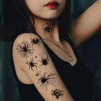 Spider Web Temporary Tattoo Stickers – Waterproof Halloween Face Body Art