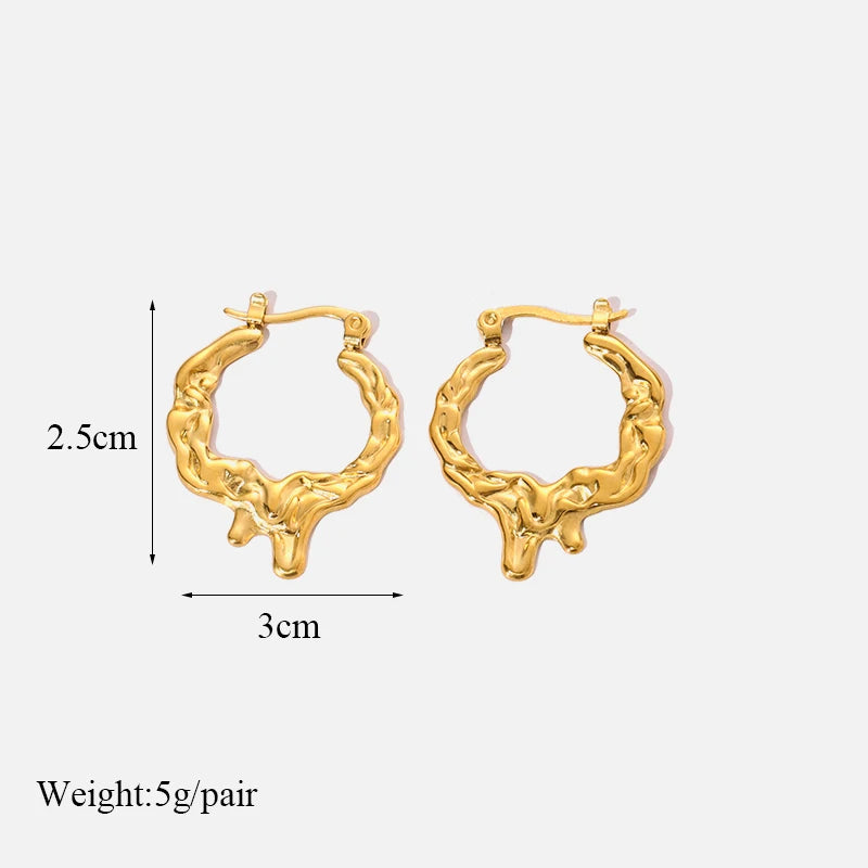 316L Stainless Steel Waterproof Earrings – Minimalist Jewelry for Vacation