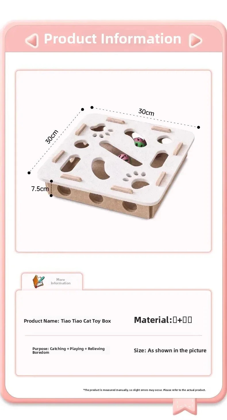 Felt Puzzle Box Toy – Interactive Hunting Exercise for Indoor Cats
