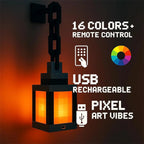 Pixel Style LED Lantern – 16 Color Portable Light for Home Decoration