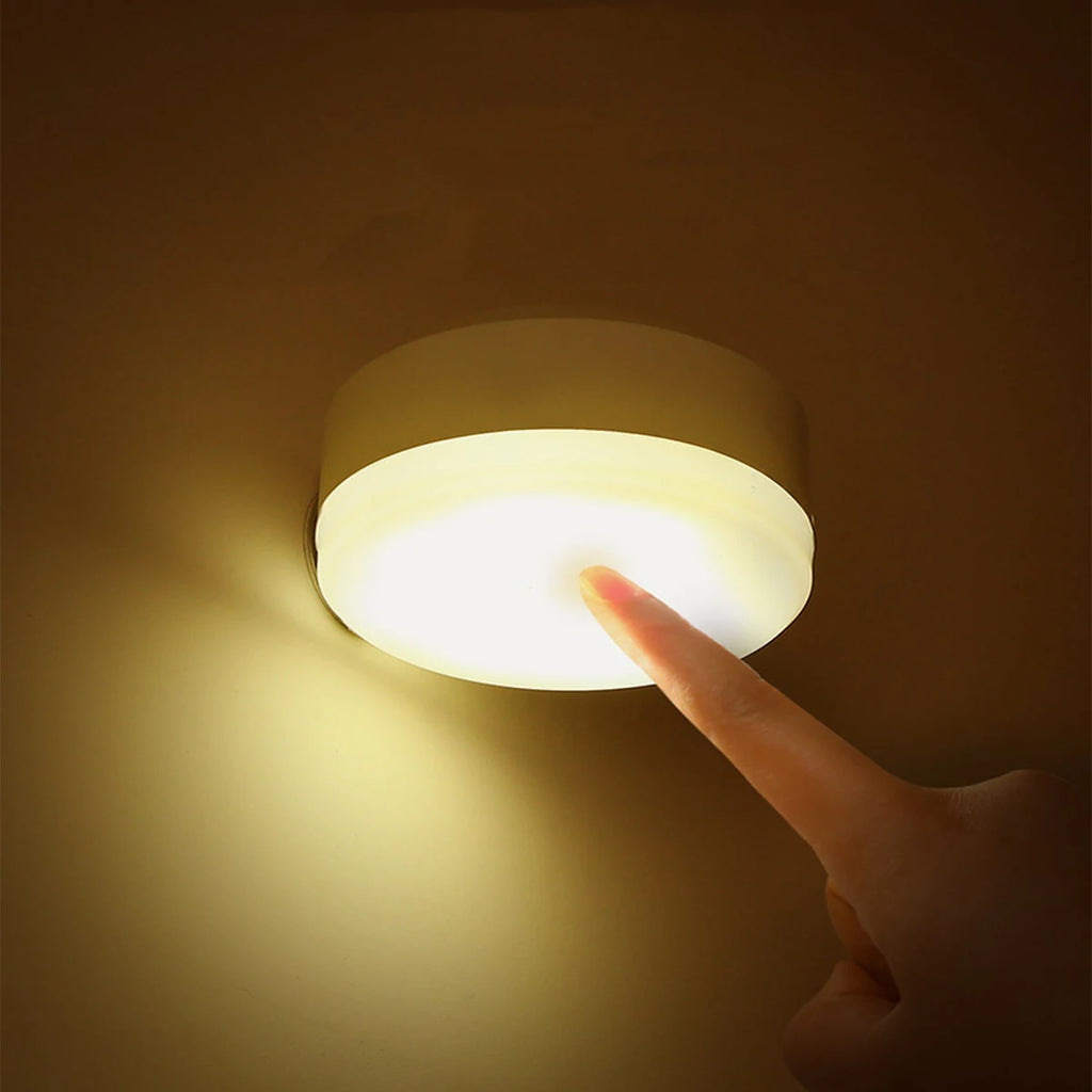 3 Color LED Night Light – Battery Powered Mini Lamp for Bedroom and Wardrobe