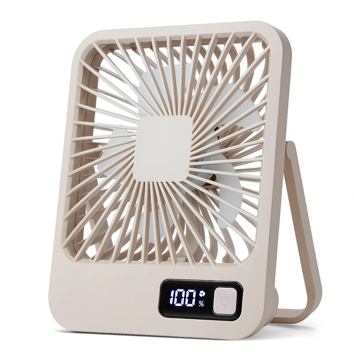 Portable USB Desk Fan – Rechargeable 5-Speed Cooling for Office and Travel