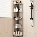 Multi-Layer Bathroom Storage Trolley – Transparent Space-Saving Rack for Home Organization